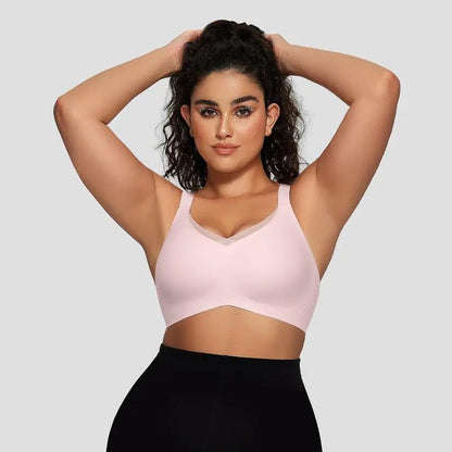 Damen Wireless BHs V Mesh Bequem Bralette Stützend