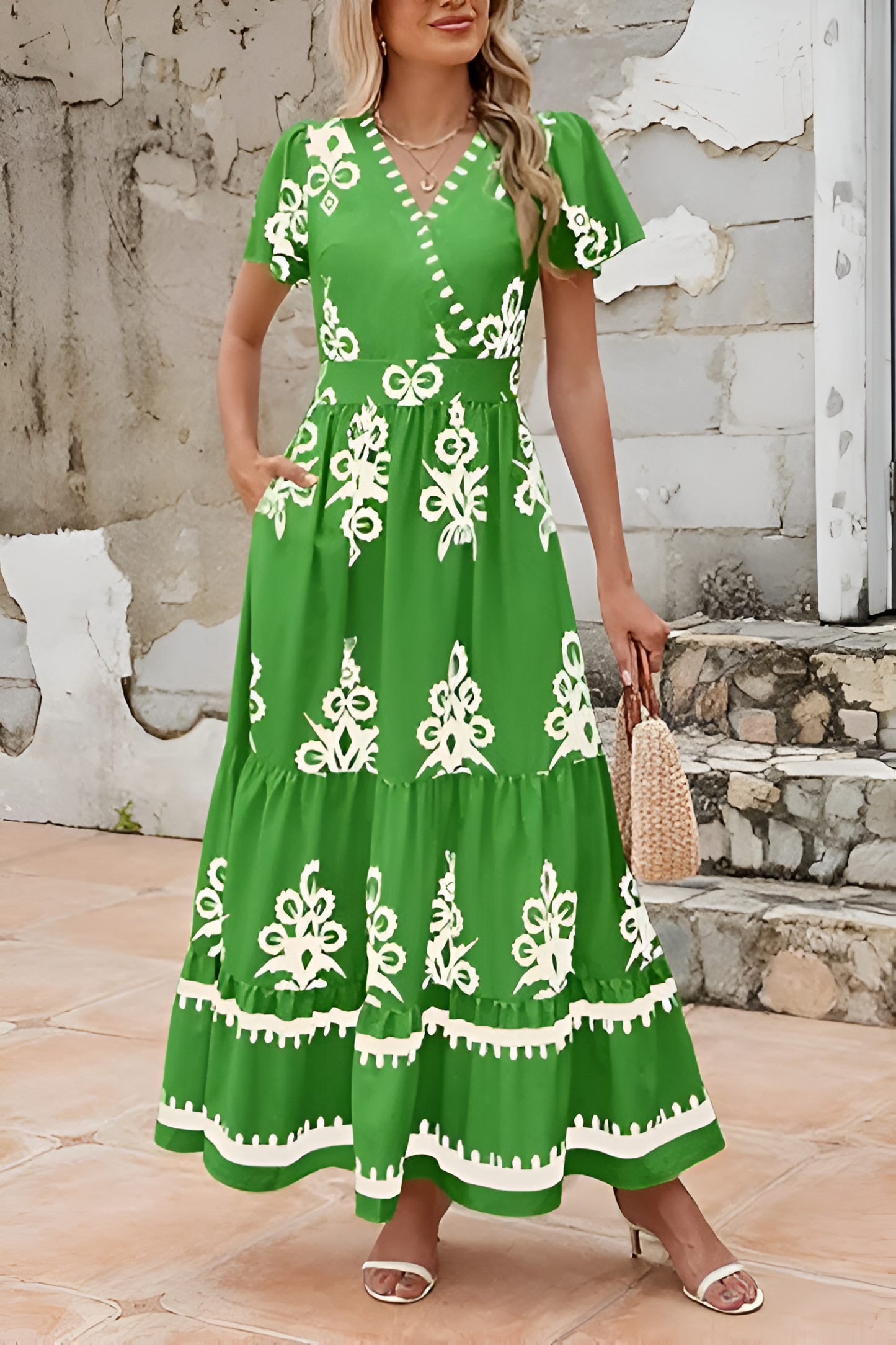 LIORA | Boho Mouwloze Maxijurk – Elegantie en Stijl voor Elke Gelegenheid
