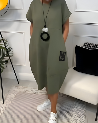 SÔL STUDIO | Casual Hoodie Jurk Met Zakken – Eenvoudige Stijl, Maximale Comfort