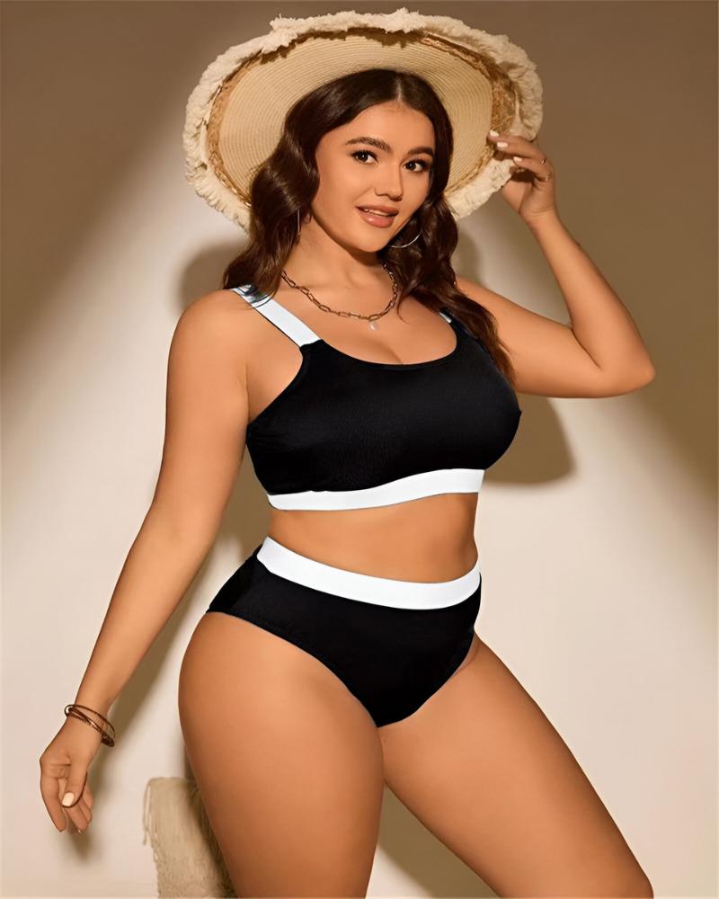 Lely™ | Dehnbarer Bauchweg-Bikini in Übergröße