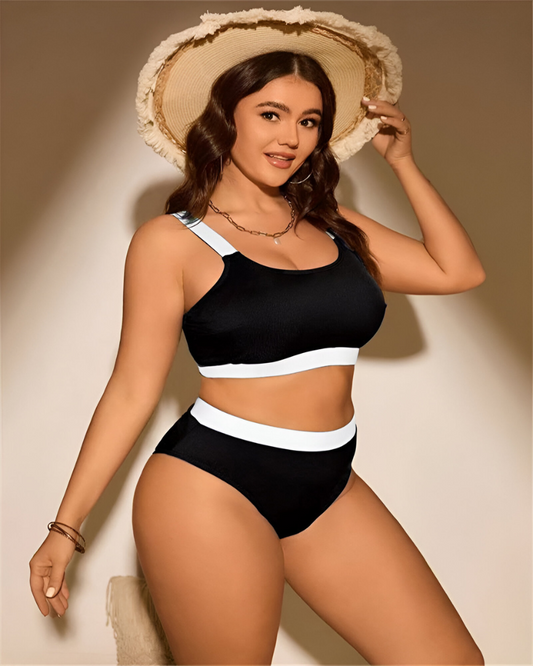Lely™ | Dehnbarer Bauchweg-Bikini in Übergröße