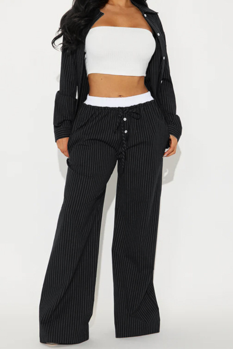 Tessa™ | Gestreiftes, bequemes zweiteiliges Set