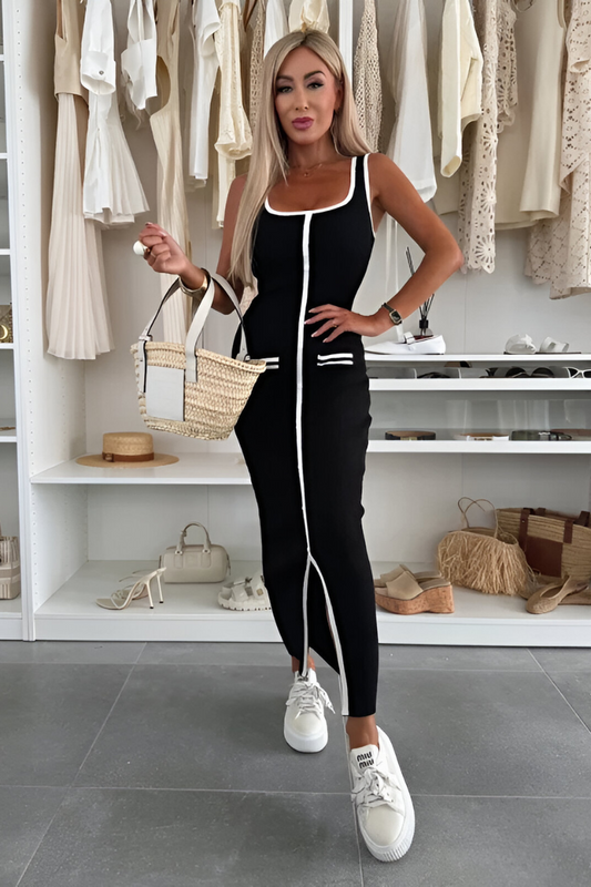 VEONA Elegante Rib Midijurk – Luxe Stijl & Zelfvertrouwen