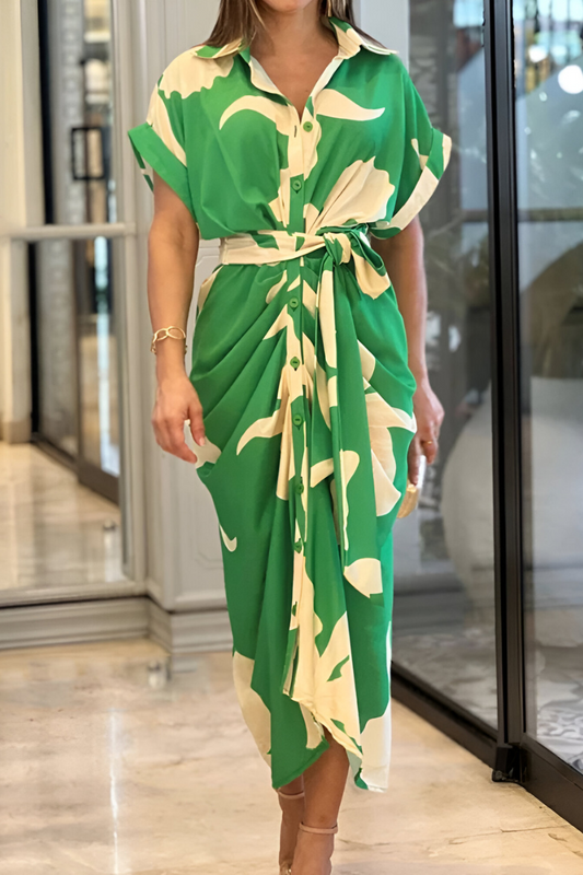 CLAIRELIA | Bloemenjurk met Ceintuur