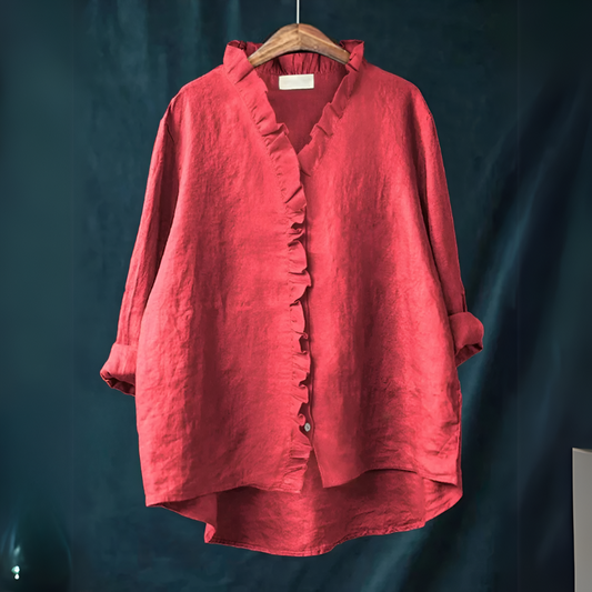 CLAIRELIA | Klassieke Ruches Blouse