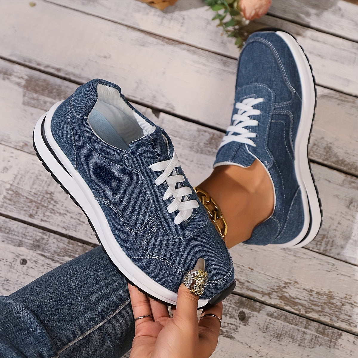 STRIDIA SNEAKERS | Orthopedische Sneakers met spijkerstof