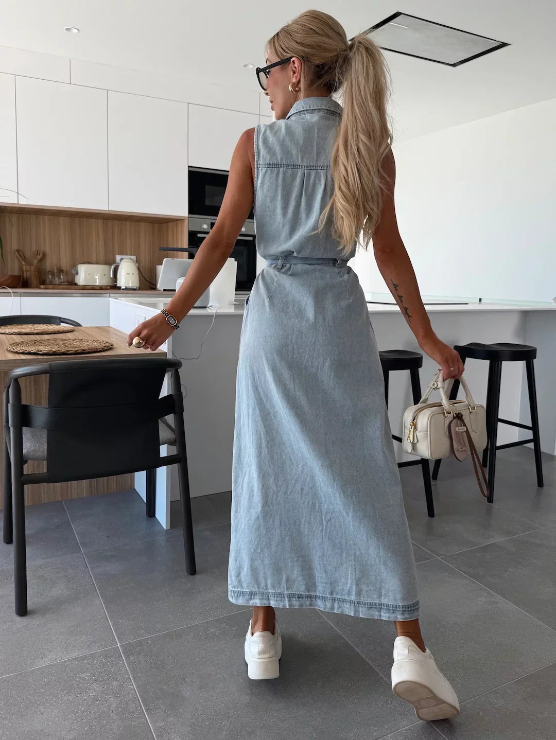 SÔL STUDIO Maxi Denim Jurk