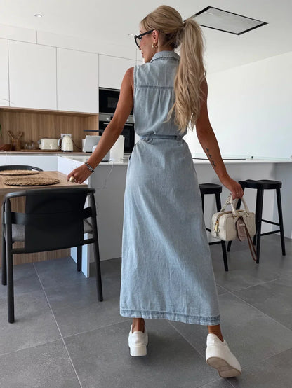 SÔL STUDIO Maxi Denim Jurk