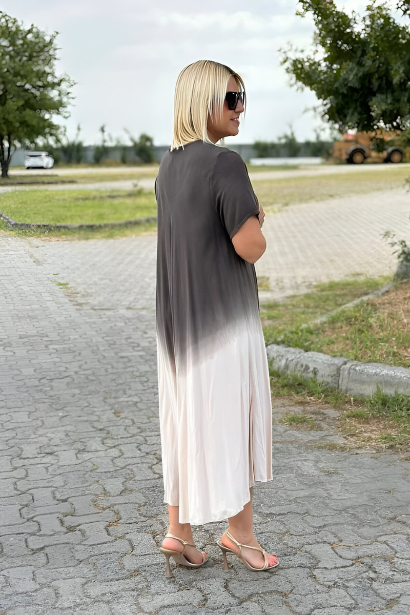 VEONA Zachte Ombre Maxi Jurk