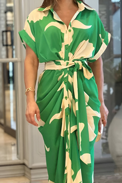 CLAIRELIA | Bloemenjurk met Ceintuur