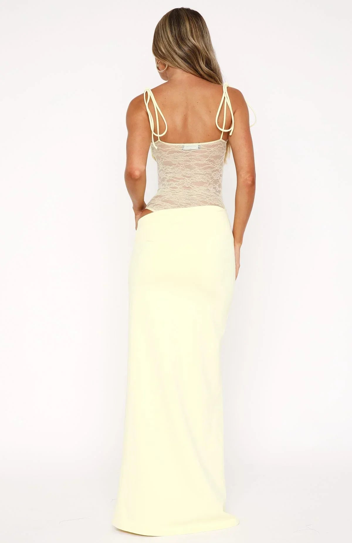 VEONA  | Maxi Jurk met Elegante Mesh Details
