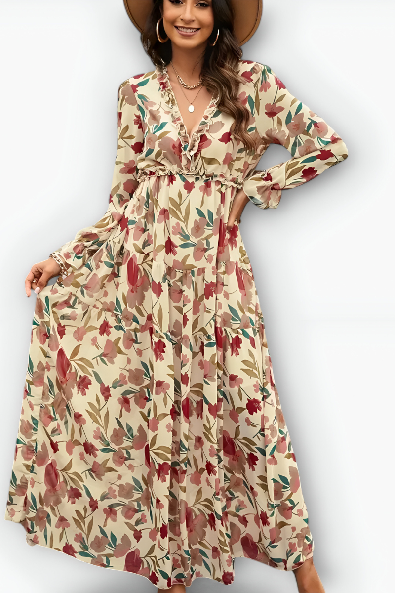 Marleen™ | Stilvolles Blumenkleid