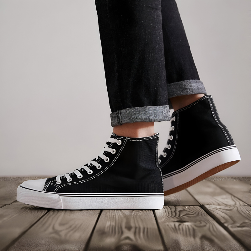 STRIDIA SNEAKERS | Orthopedische Hoge Sneakers met spijkerstof