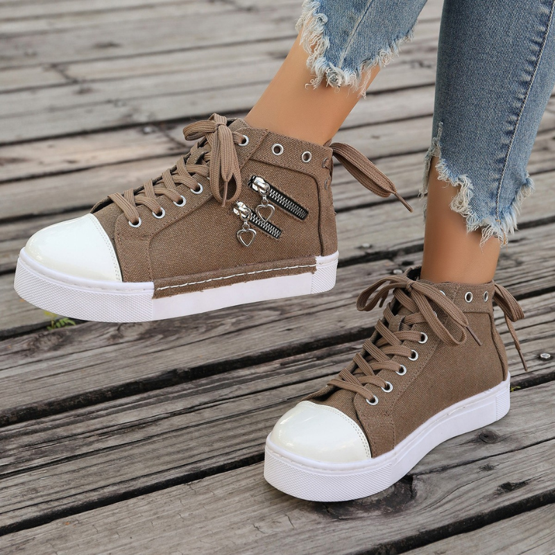 MAURICE | Orthopedische Hoge Sneakers met spijkerstof