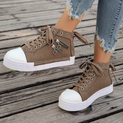 MAURICE | Orthopedische Hoge Sneakers met spijkerstof