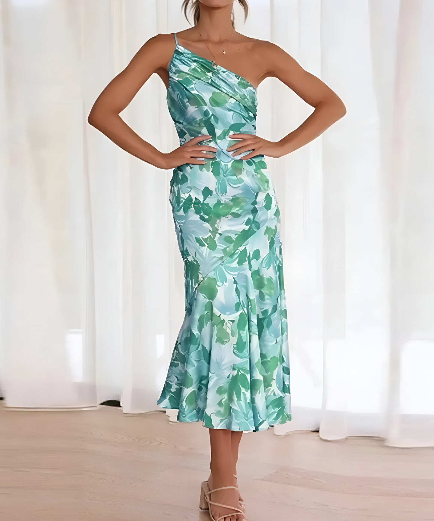CLAIRELIA  | One-Shoulder Bloemenjurk