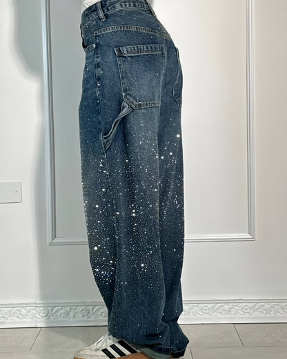 Denim Jeans met Sterrenstof
