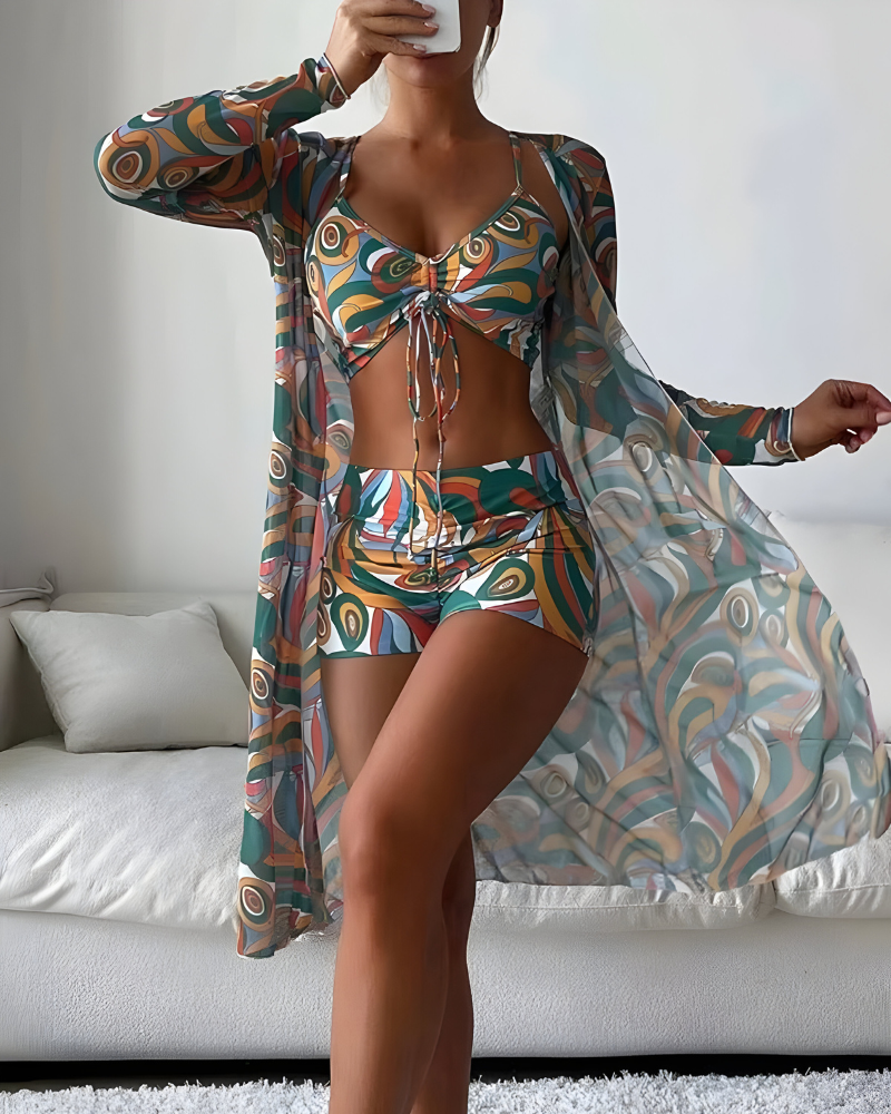 Liora™ | 3-in-1 Zomerset: Bikini & Stijlvolle Cover-Up