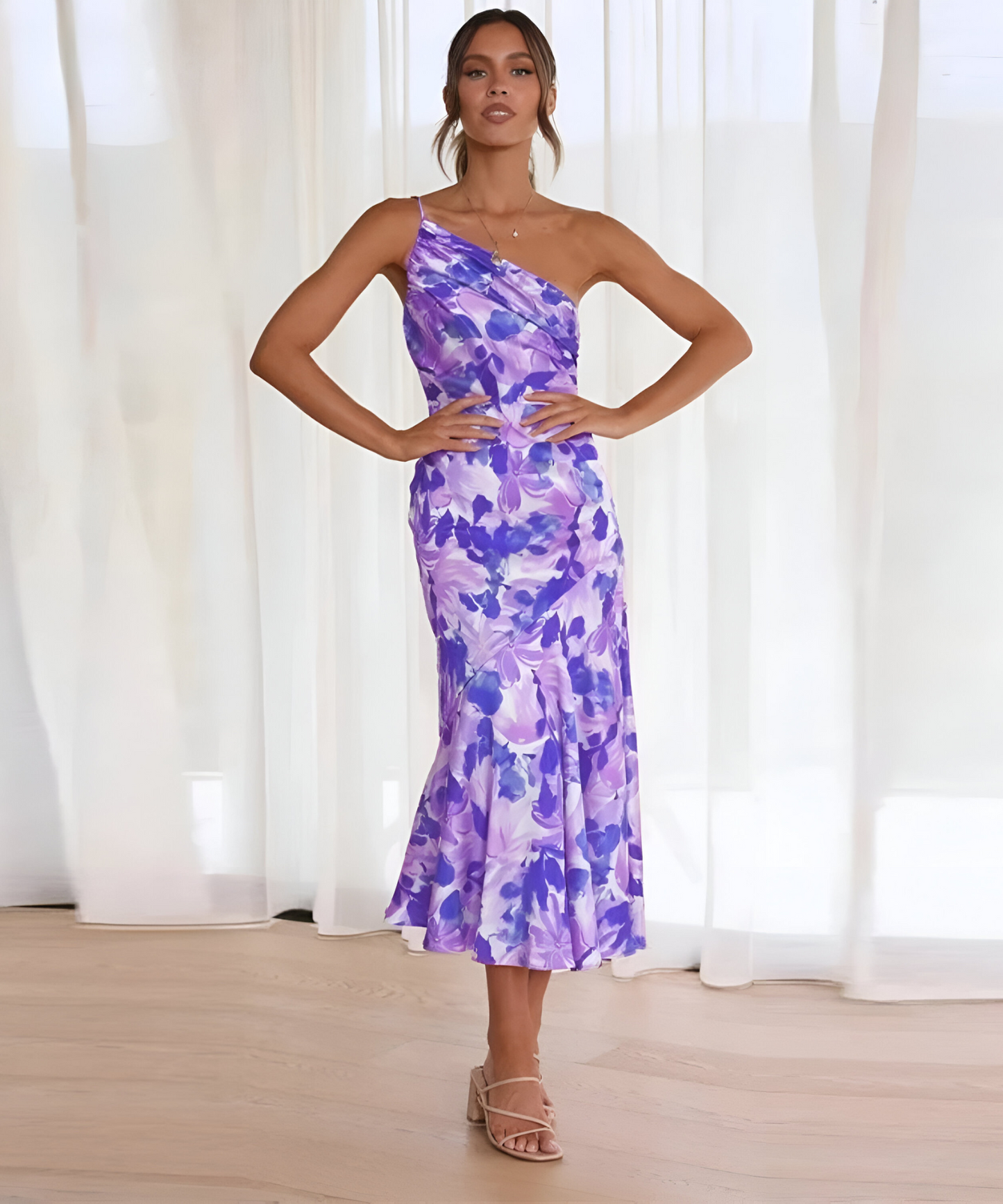 CLAIRELIA  | One-Shoulder Bloemenjurk