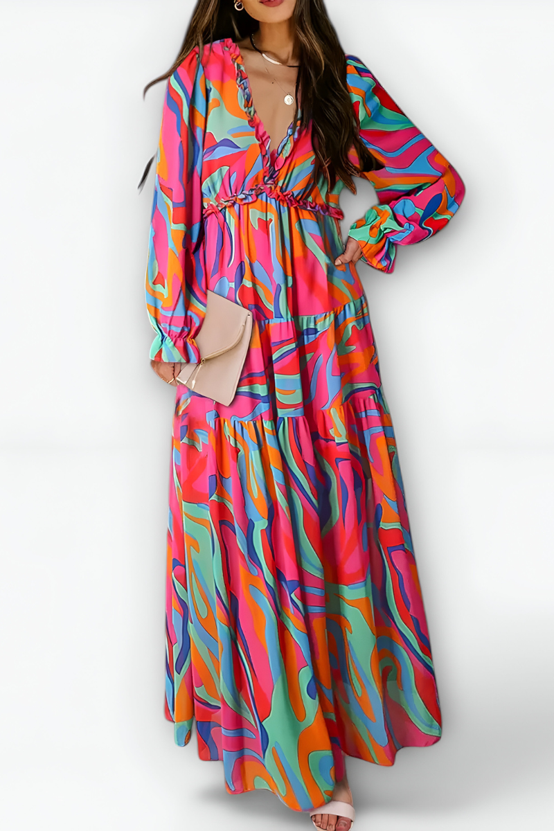 Marleen™ | Stilvolles Blumenkleid