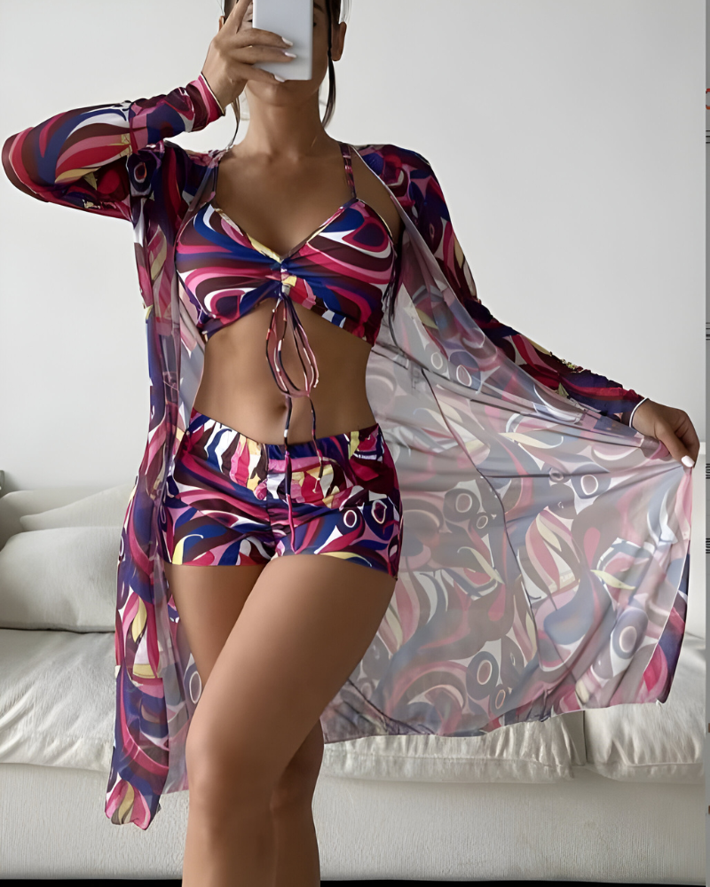 Liora™ | 3-in-1 Zomerset: Bikini & Stijlvolle Cover-Up