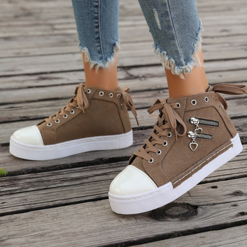 MAURICE | Orthopedische Hoge Sneakers met spijkerstof