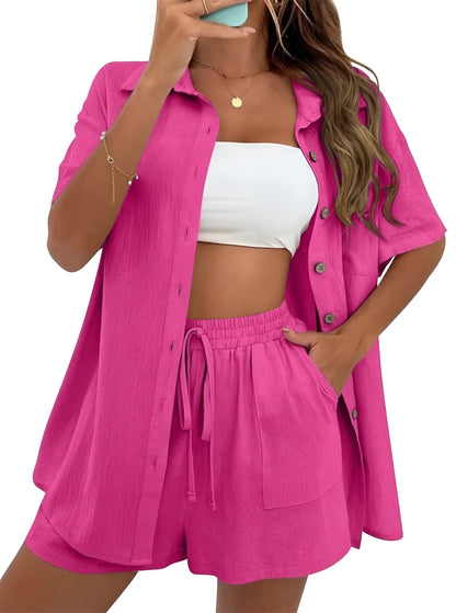 MIRELLE | Luftiges Co-ord Set mit Bluse &amp; Shorts