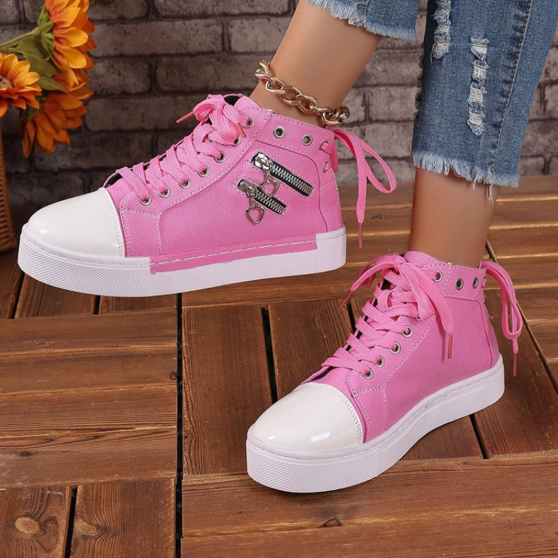 MAURICE | Orthopedische Hoge Sneakers met spijkerstof