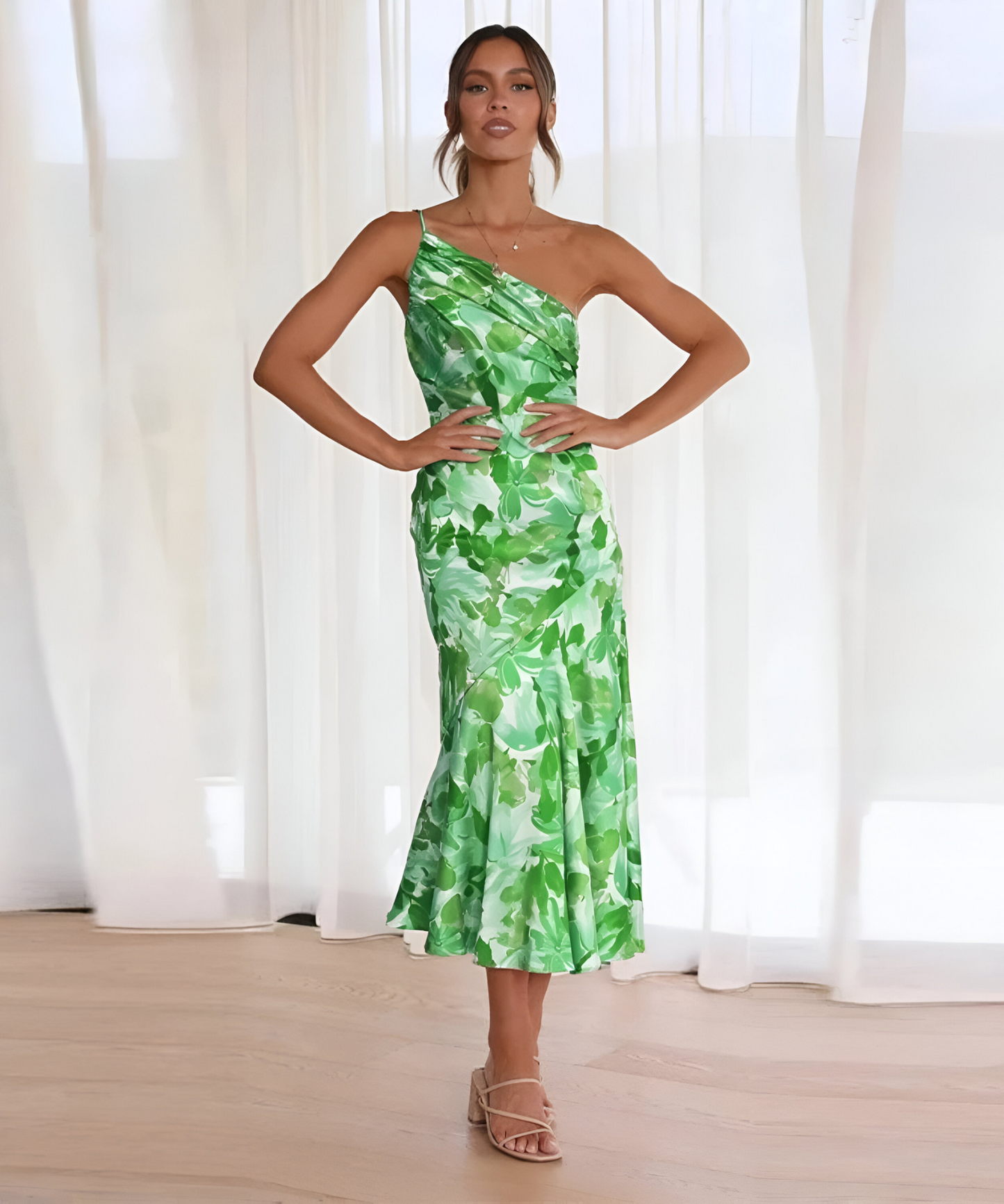 CLAIRELIA  | One-Shoulder Bloemenjurk