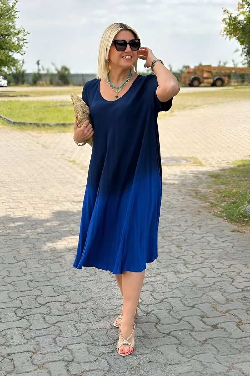 VEONA Zachte Ombre Maxi Jurk