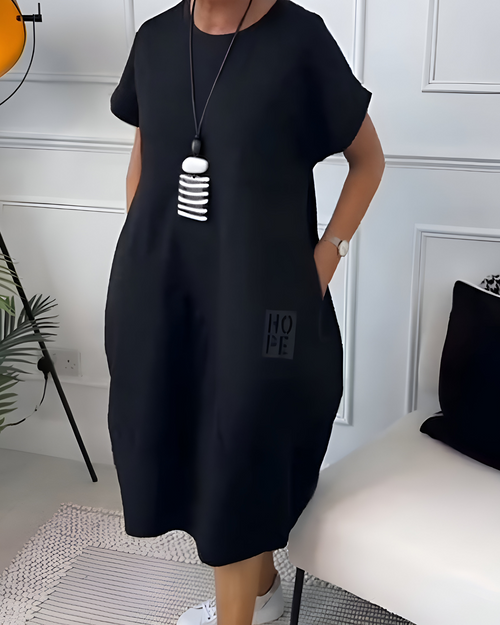 SÔL STUDIO | Casual Hoodie Jurk Met Zakken – Eenvoudige Stijl, Maximale Comfort