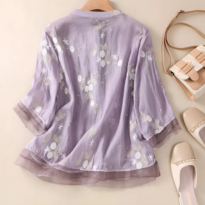 Islara WONDER | Top met Bloemenborduursel