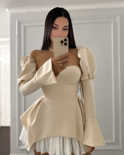 NIVIA | Chique Jurk met Pofmouwen