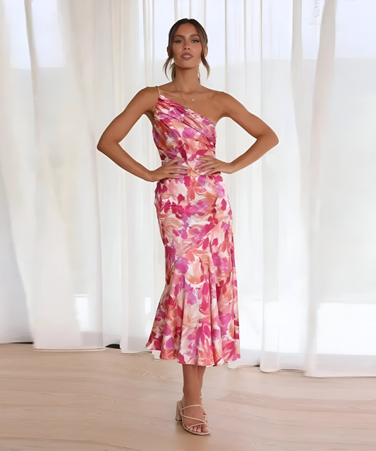 CLAIRELIA  | One-Shoulder Bloemenjurk
