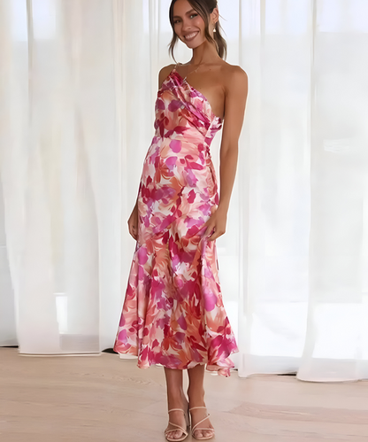 CLAIRELIA  | One-Shoulder Bloemenjurk