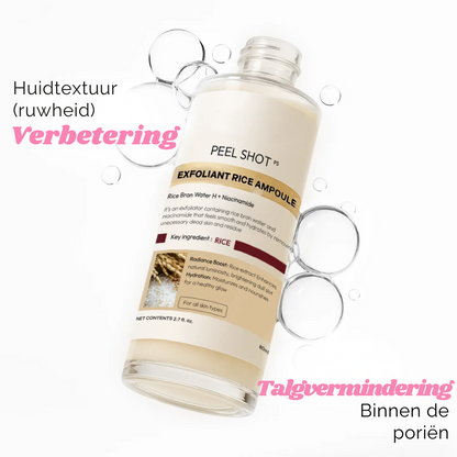 White & Black Rice Peel Shots – Verjongende Huidtransformatie