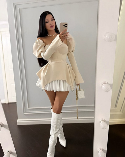 NIVIA | Chique Jurk met Pofmouwen