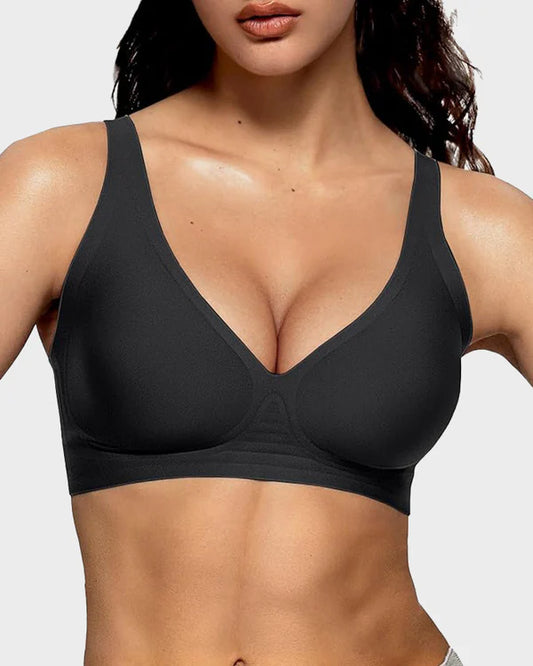 Naadloze Soft Comfort Beha met Diepe V-Hals Jelly Strip