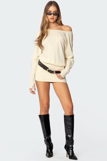 MIRELLE | Off-Shoulder Mini-jurk