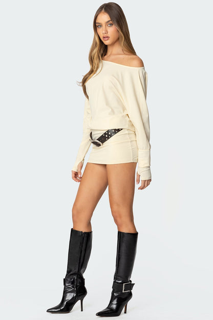 MIRELLE | Off-Shoulder Mini-jurk