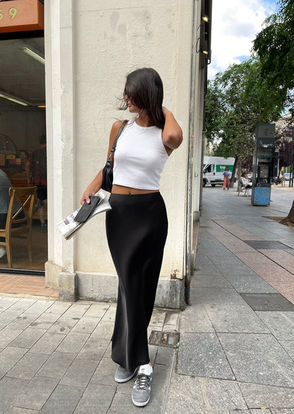 Satin Maxi Skirt