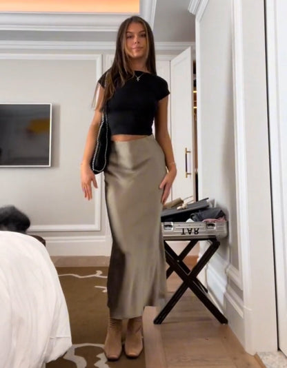 Satin Maxi Skirt