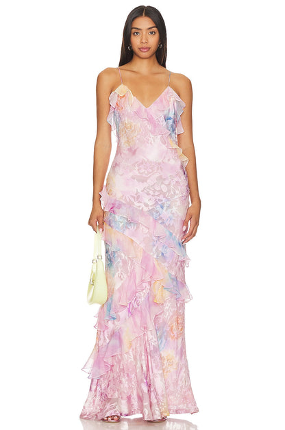 CLAIRELIA | Elegante Bloemen Maxi-jurk