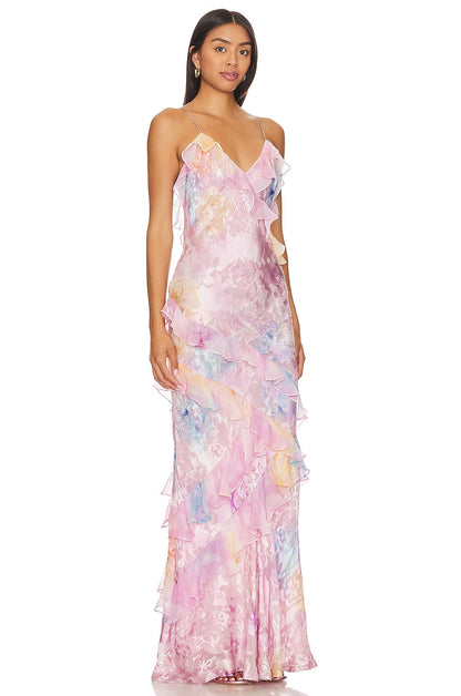 CLAIRELIA | Elegante Bloemen Maxi-jurk