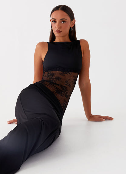 VEONA  | Maxi Jurk met Elegante Mesh Details