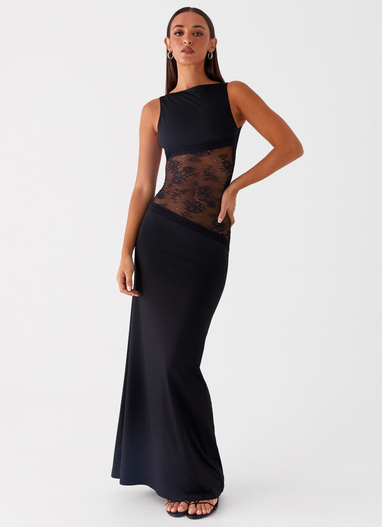 VEONA  | Maxi Jurk met Elegante Mesh Details