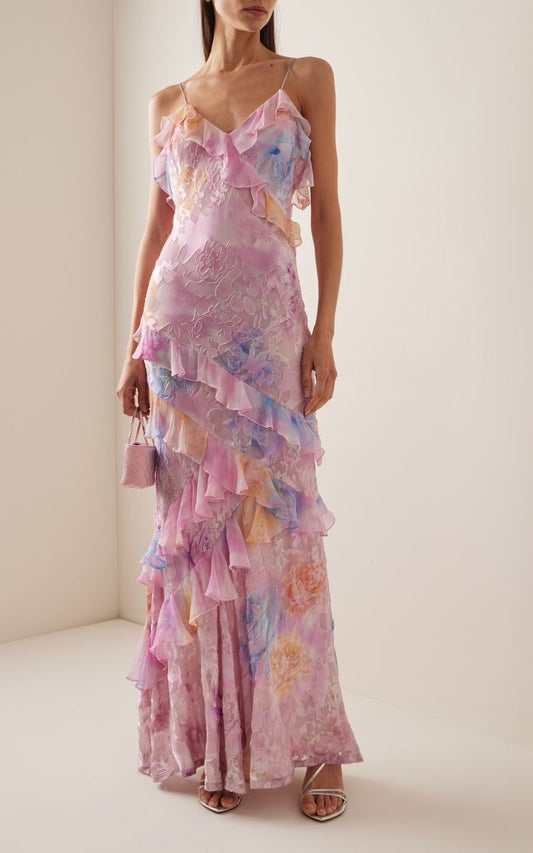 CLAIRELIA | Elegante Bloemen Maxi-jurk