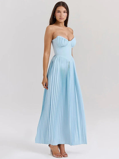 VEONA | Strapless Geplooide Jurk