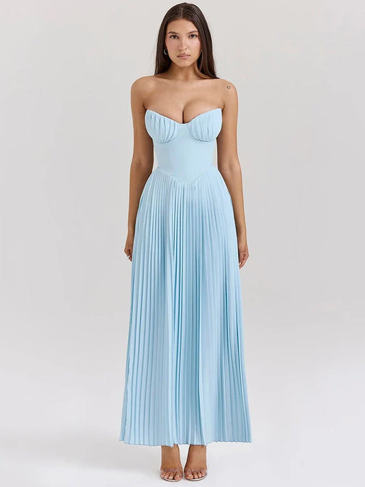 VEONA | Strapless Geplooide Jurk