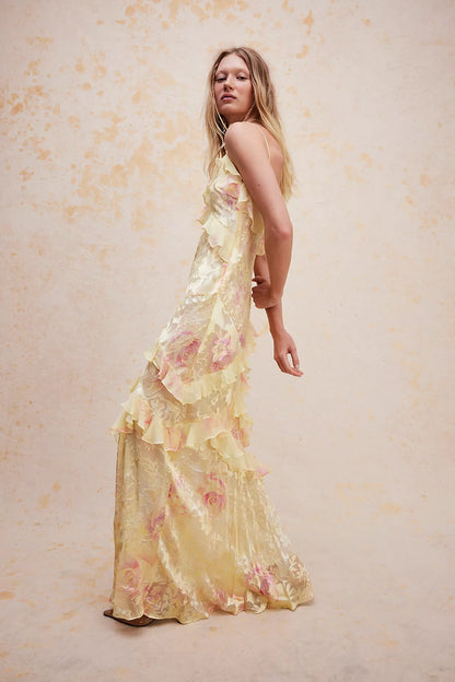 CLAIRELIA | Elegante Bloemen Maxi-jurk